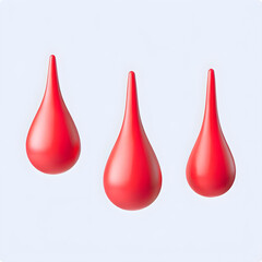 Obraz premium Red Blood Drop Red water drop blood donor day - 5