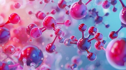 Abstract representation of molecules and atomic interactions