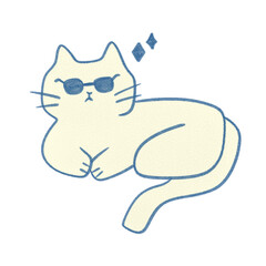 Cool cat wearing sunglasses