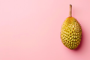 Durian on a pink background