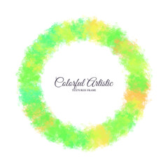 Artistic brush textured paint colorful frame