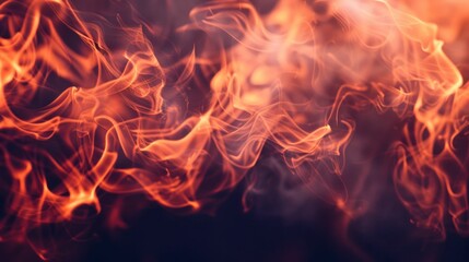 Fototapeta premium Abstract Fiery Waves and Sparkling Particles. Generative ai