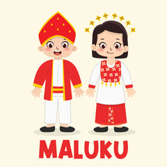 Traditional indonesian clothes from Maluku