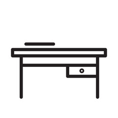 Study Desk Line Icon