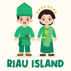 Traditional indonesian clothes from Kepulauan Riau Island