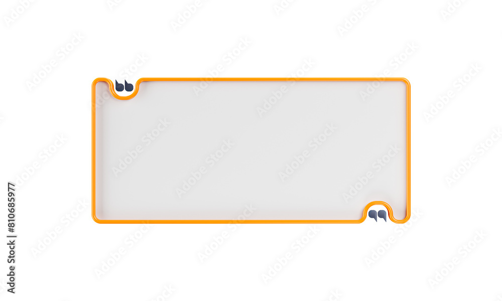 Poster 3d rendering quote frames box blank templates realistic minimal text info design box banner design