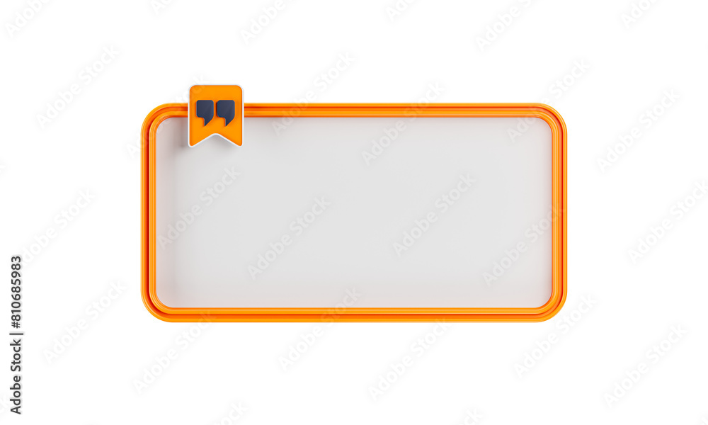 Poster 3d rendering quote frames box blank templates realistic minimal text info design box banner design