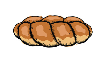 Vector illustration of a Challah bread