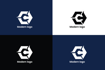 letter c abstract logo, letter c tech logo, logomark