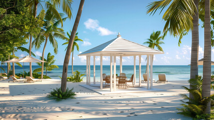 tropical resort beach sofa