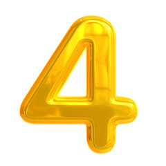 3d sales discount Number 4 percentage price tag for discount sale promotion concept by 3d render
