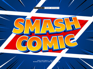 smash comic editable text effect in comic text style