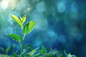 Obraz premium An abstract depiction of biotechnological plant sprouting. Generative Ai