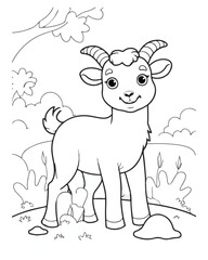 Animal coloring book page 