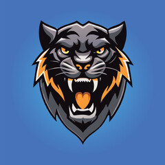 Panther mascot logo design panther vector illustration