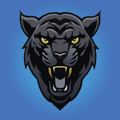 Panther mascot logo design panther vector illustration