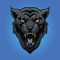 Panther mascot logo design panther vector illustration