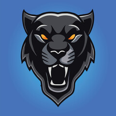Panther mascot logo design panther vector illustration