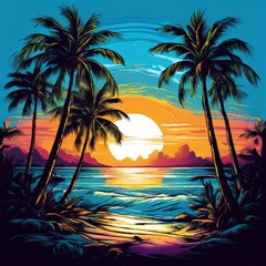 Obraz premium T-shirt design , caricature style created with Generative Ai