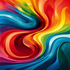 Multicolor Spiral Funky Pattern: A Retro-Inspired Contemporary Art