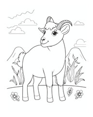 Animal coloring book page 