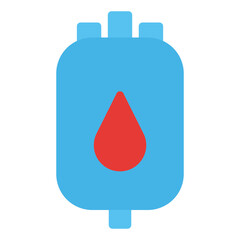 Blood Bag flat icon illustration. Perfect for website mobile app presentation. Suitable for any user interface and user experience