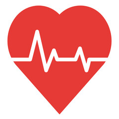 Heart flat icon illustration. Perfect for website mobile app presentation. Suitable for any user interface and user experience