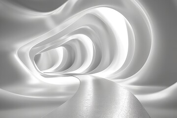 Obraz premium Empty abstract&nbsp;banner rendered by art white splay blur. Generative Ai