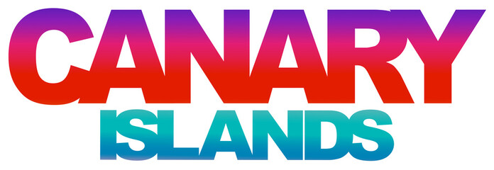 Canary Islands, logo, creative concept text design, illustration,