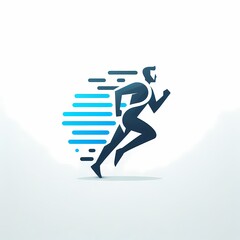 simple jogging logo design