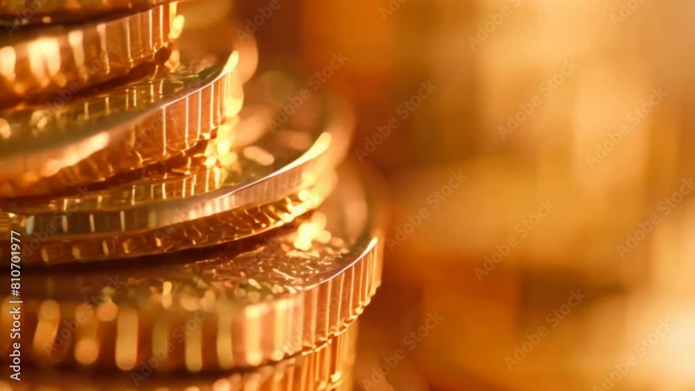 Poster a pile of gold coins with the word 