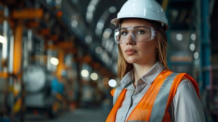 A Confident Female Industrial Engineer