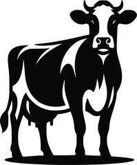 cow silhouette vector easy to use