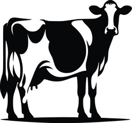 cow silhouette vector easy to use