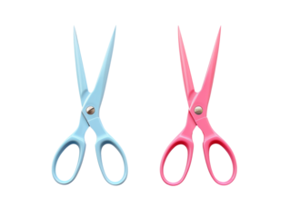 Kids scissors isolated on transparent background
