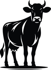 cow silhouette vector easy to use