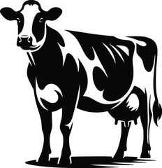 cow silhouette vector easy to use