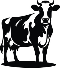 cow silhouette vector easy to use