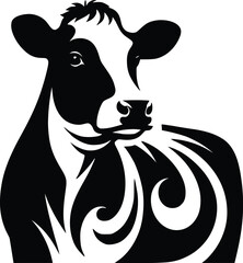 cow silhouette vector easy to use