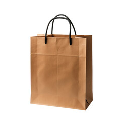 Kraft Paper Bag isolated on transparent background