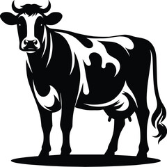 cow silhouette vector easy to use