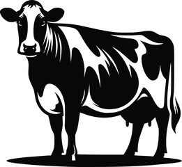 cow silhouette vector easy to use