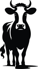 cow silhouette vector easy to use