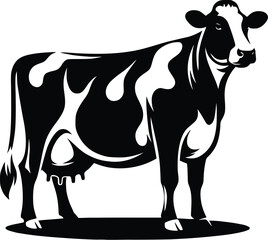cow silhouette vector easy to use