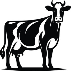 cow silhouette vector easy to use