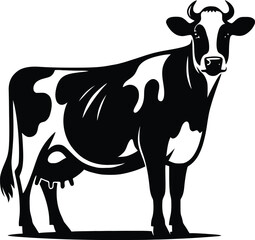 cow silhouette vector easy to use