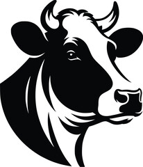 cow silhouette vector easy to use