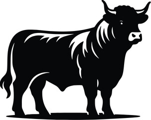 cow silhouette vector easy to use