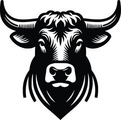 Fototapeta premium cow silhouette vector easy to use