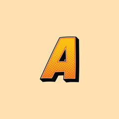 Letter A cartoon comic logo template design